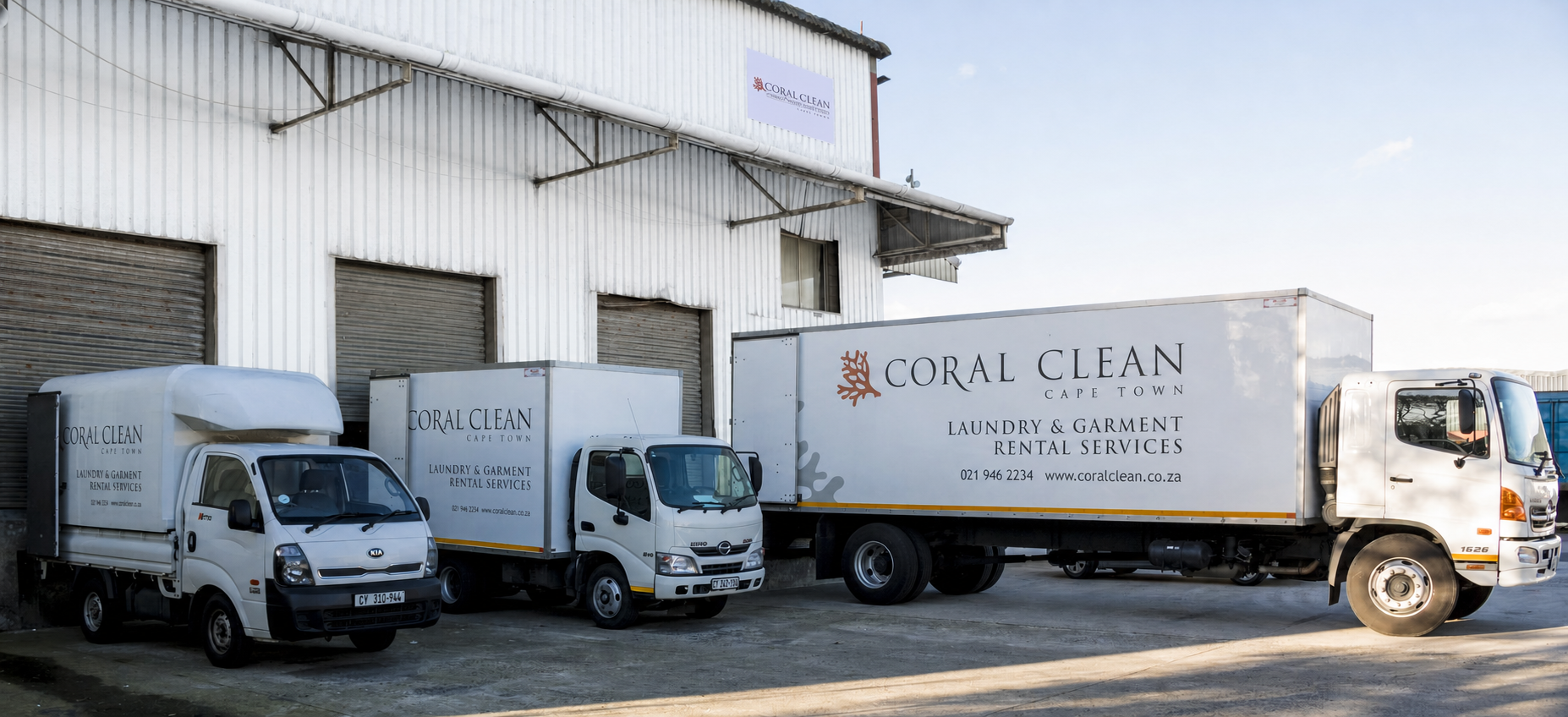 Coral Clean collection and delivery fleet in Cape Town