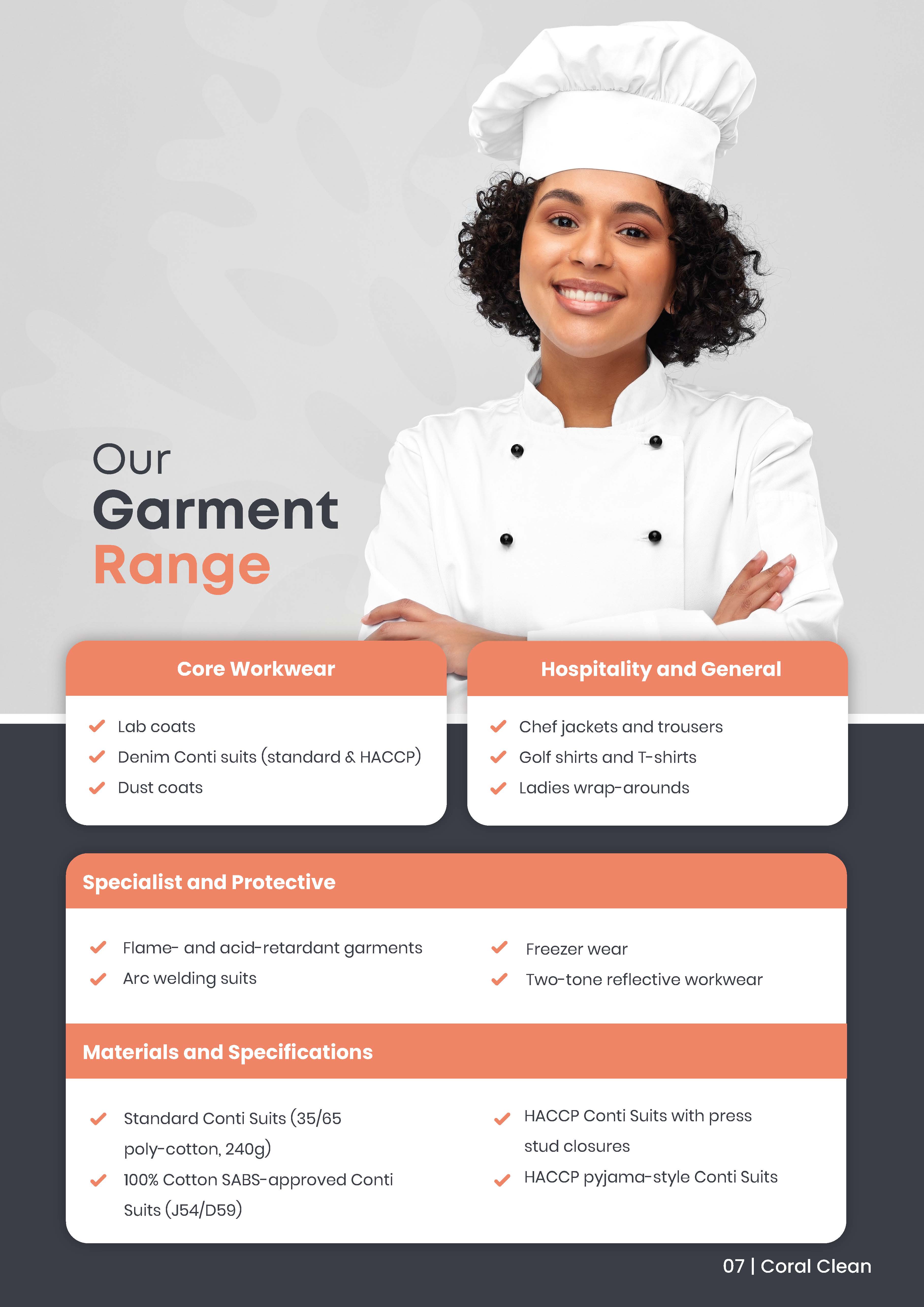Chef wearing professional hospitality workwear